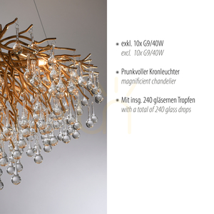 Lampa Wisząca ICICLE 2192-11 Mosiądz 10xG9 small 3