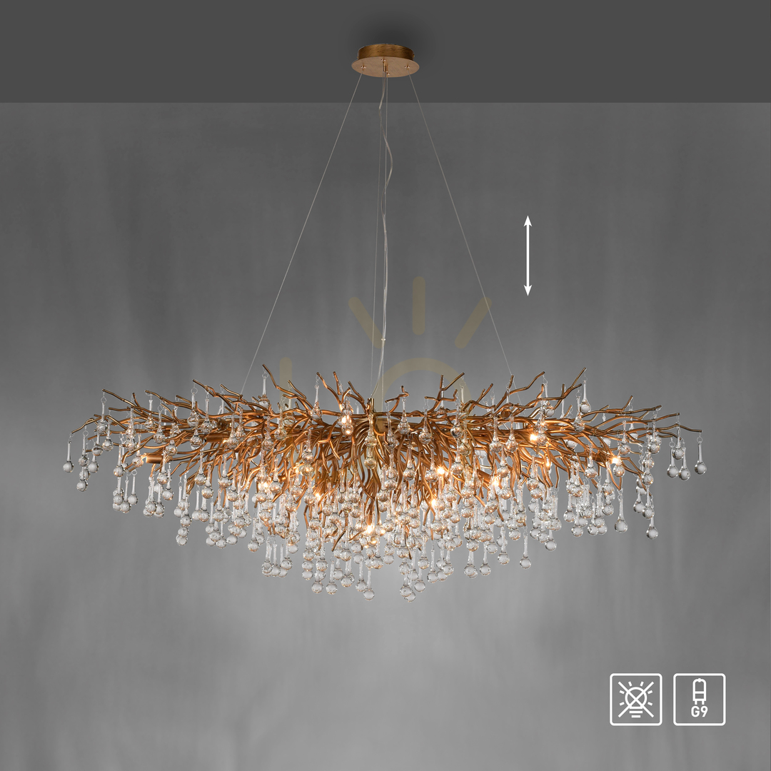 Wyświetl Lampa Wisząca ICICLE 2031-11 Mosiądz 15xG9 Lampa Wisząca ICICLE 2031-11 Mosiądz 15xG9