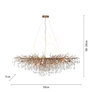 Lampa Wisząca ICICLE 2031-11 Mosiądz 15xG9 8 Lampa Wisząca ICICLE 2031-11 Mosiądz 15xG9 small 8