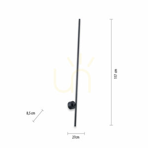 Kinkiet PURE-GRAFO 9407-18 Czarny 1xLED small 7