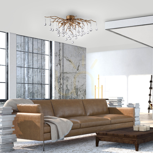 Sprawdź Lampa sufitowa Paul Neuhaus Icicle 8090-11, stary mosiądz, 4×G9