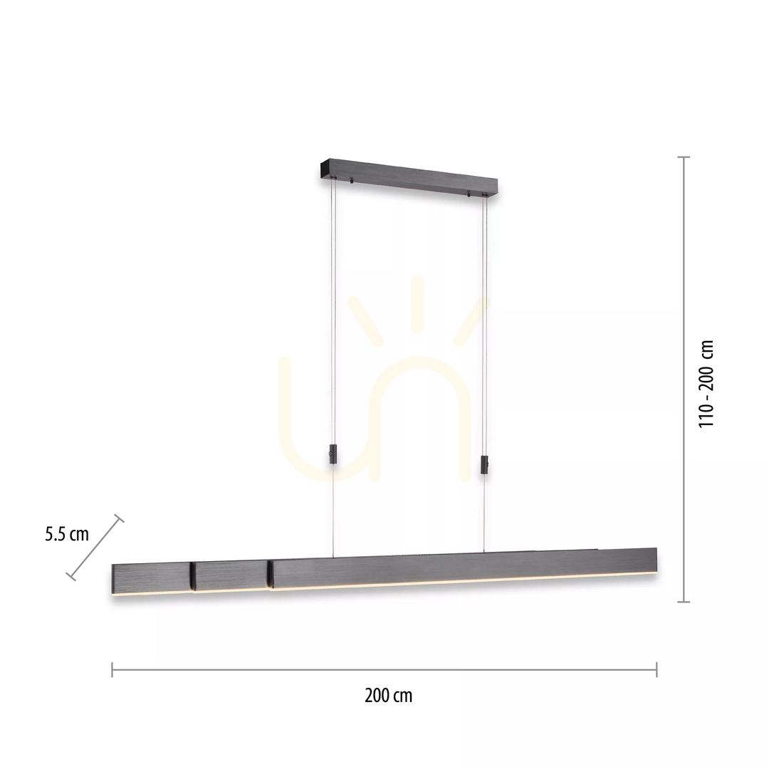 Pokaż Lampa Wisząca PURE-MOTO 2525-15 Szary 3xLED Lampa Wisząca PURE-MOTO 2525-15 Szary 3xLED
