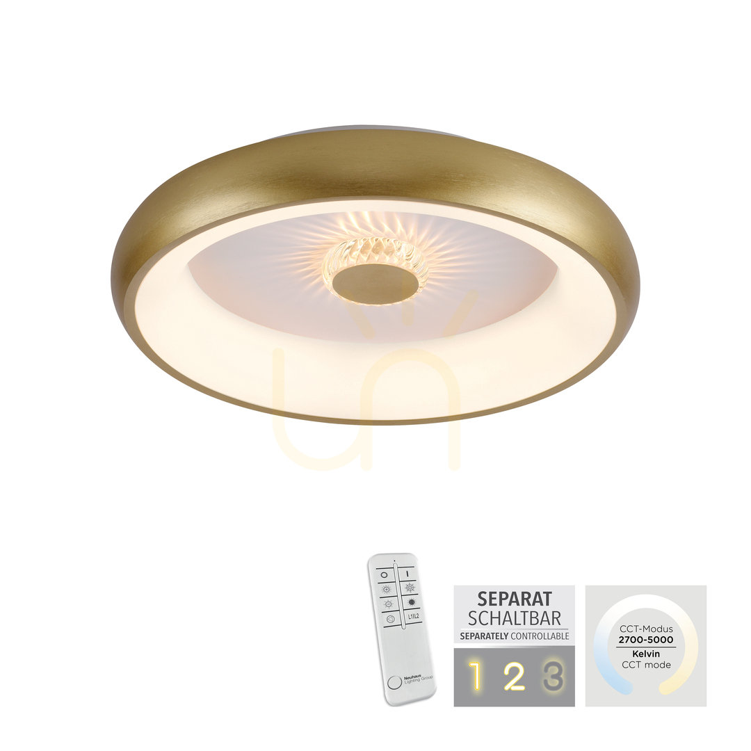 Zobacz Plafon VERTIGO 14384-60 Mosiądz 1xLED Plafon VERTIGO 14384-60 Mosiądz 1xLED