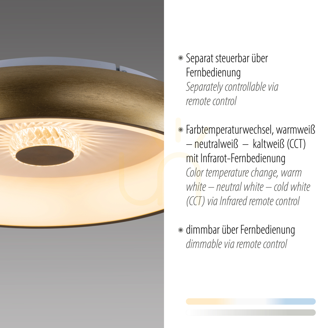 Wyświetl Plafon VERTIGO 14384-60 Mosiądz 1xLED Plafon VERTIGO 14384-60 Mosiądz 1xLED