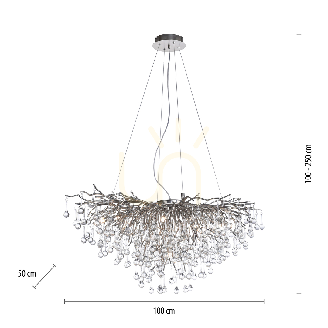 Wyświetl Lampa Wisząca ICICLE 2192-55 Srebrny 10xG9 Lampa Wisząca ICICLE 2192-55 Srebrny 10xG9