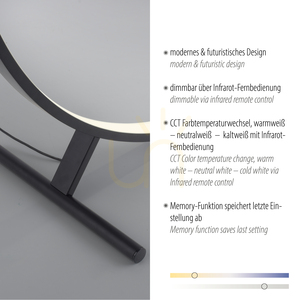Lampa Podłogowa HULA 320-18 Czarny 1xLED small 3