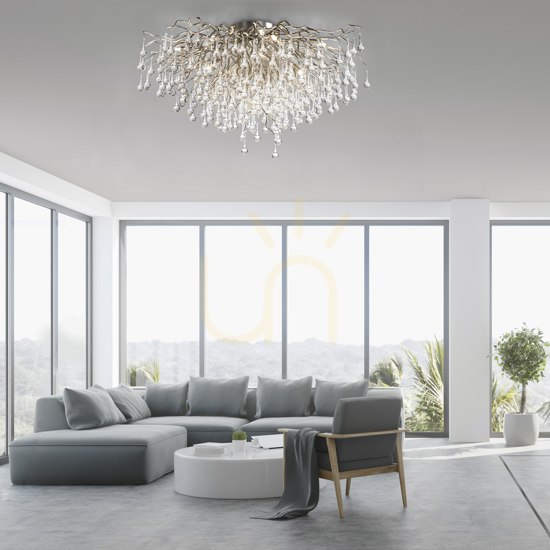Obejrzyj Plafon ICICLE 8092-55 Srebrny 14xG9 Plafon ICICLE 8092-55 Srebrny 14xG9