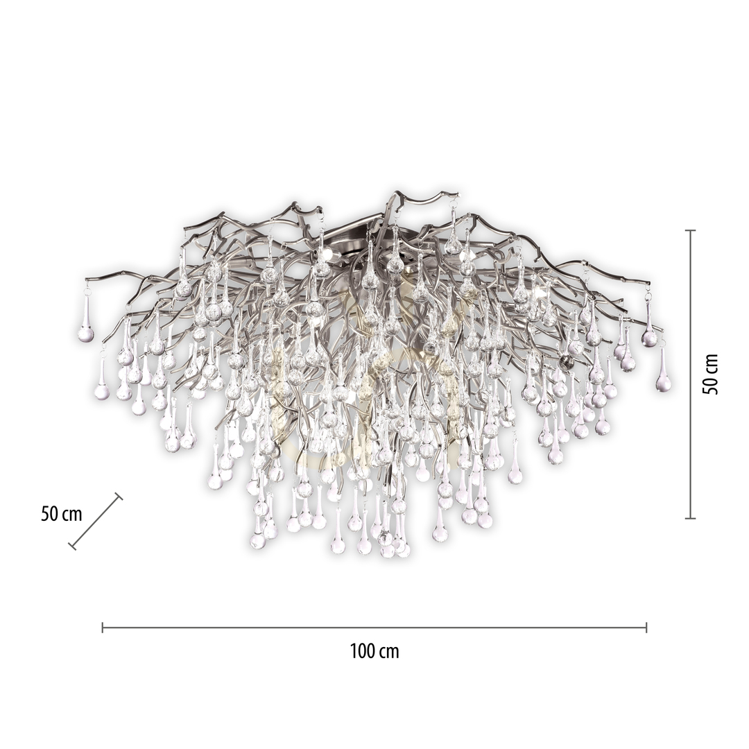 Wyświetl Plafon ICICLE 8092-55 Srebrny 14xG9 Plafon ICICLE 8092-55 Srebrny 14xG9