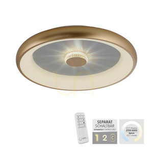 Plafon VERTIGO 14386-60 Mosiądz 1xLED small 1
