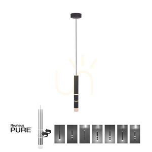 Lampa wisząca Paul Neuhaus PURE Vega 2211-18, czarna, regulacja wysokości small 1