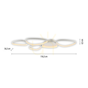 Plafon PEBBLES 14045-16 Biały 1xLED small 14