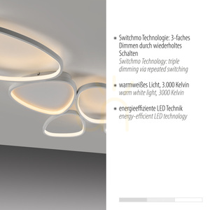 Plafon PEBBLES 14045-16 Biały 1xLED small 3