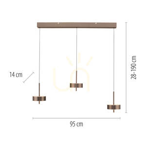 Lampa Wisząca Q-ROTATE 2248-34 Brązowy 3xLED 8 Lampa Wisząca Q-ROTATE 2248-34 Brązowy 3xLED small 8