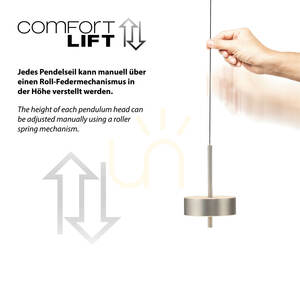 Lampa Wisząca Q-ROTATE 2248-95 Srebrny 3xLED small 6