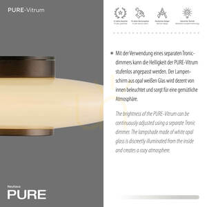 Kinkiet PURE VITRUM 6082-34 Brązowy 1xLED small 4