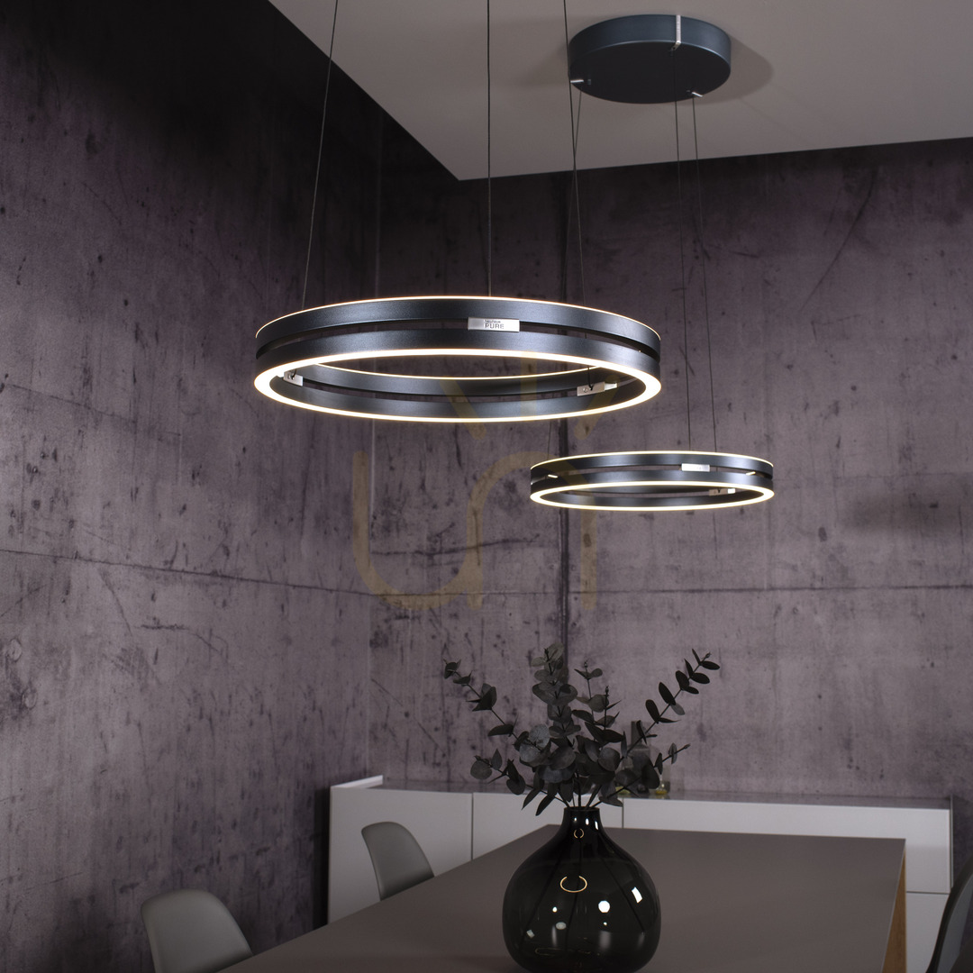 Zobacz Lampa Wisząca PURE E-LOOP 2550-15 Szary 2xLED Lampa Wisząca PURE E-LOOP 2550-15 Szary 2xLED