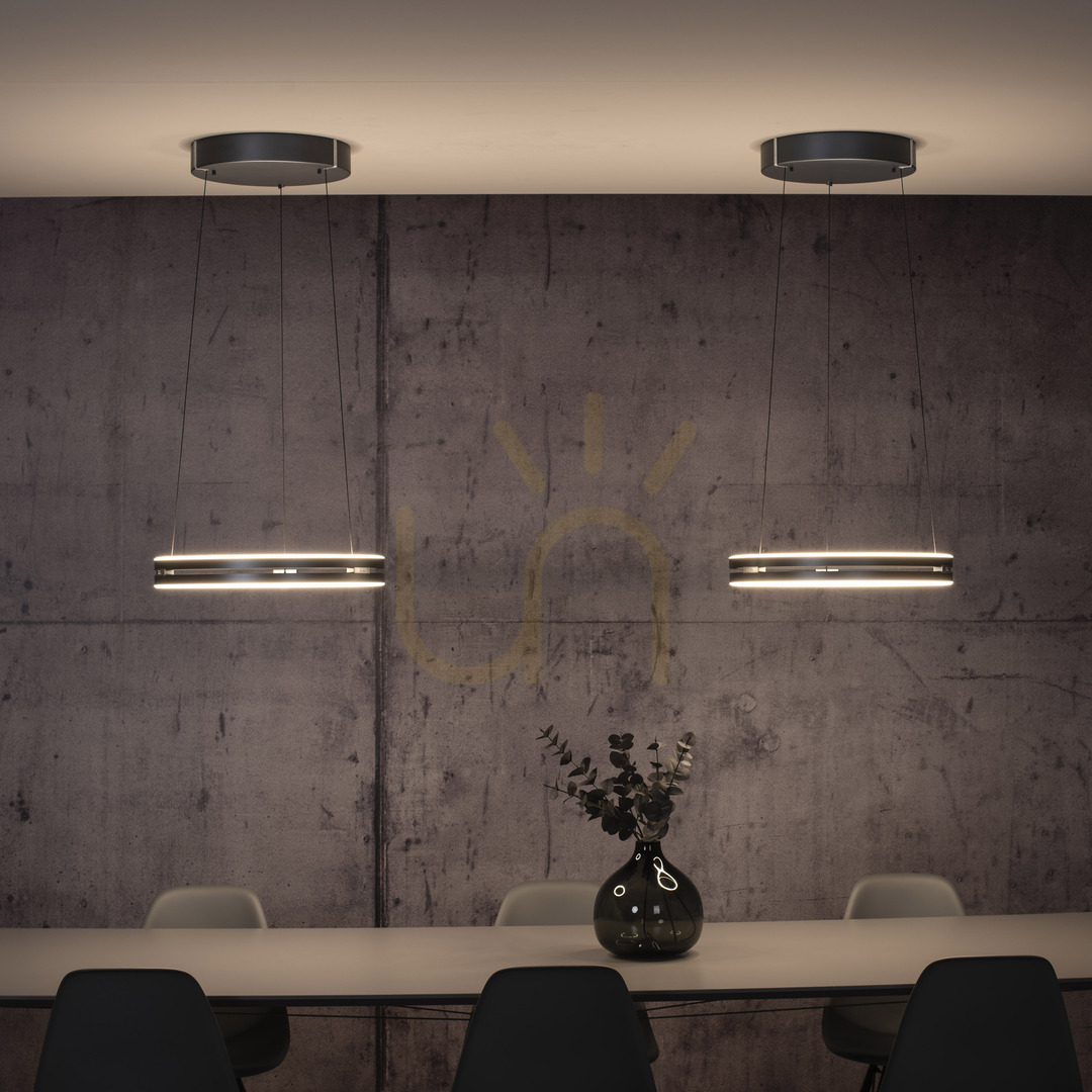 Wyświetl Lampa Wisząca PURE E-LOOP 2550-15 Szary 2xLED Lampa Wisząca PURE E-LOOP 2550-15 Szary 2xLED