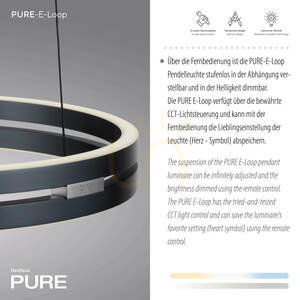 Lampa Wisząca PURE E-LOOP 2550-15 Szary 2xLED 3 Lampa Wisząca PURE E-LOOP 2550-15 Szary 2xLED small 3