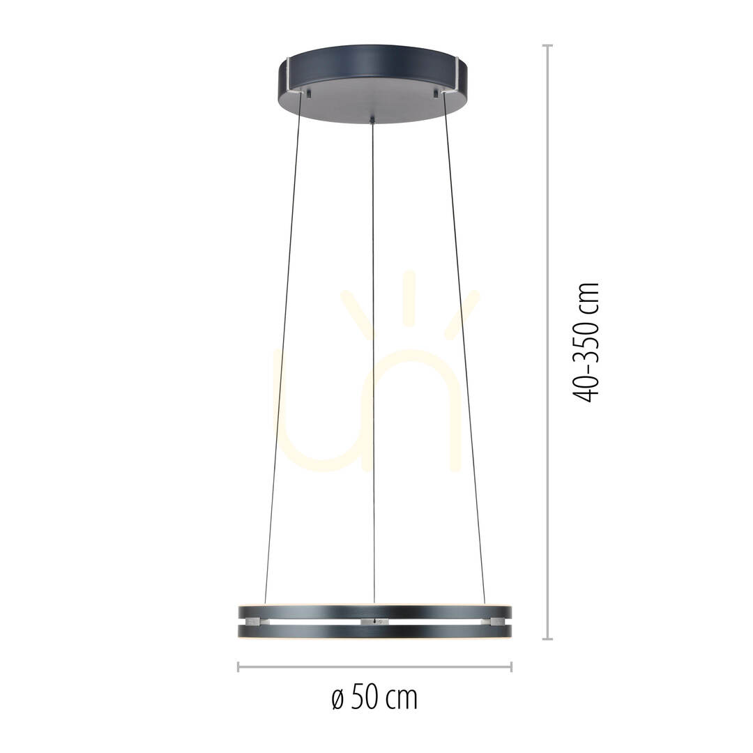 Obejrzyj Lampa Wisząca PURE E-LOOP 2550-15 Szary 2xLED Lampa Wisząca PURE E-LOOP 2550-15 Szary 2xLED