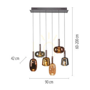 Lampa Wisząca IRIDES 2681-70 Wielokolorowy 6xLED small 8