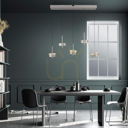 Sprawdź Lampa wisząca LED Paul Neuhaus Q-ROTATE 2249-95, 5 punktów światła, kolor aluminium