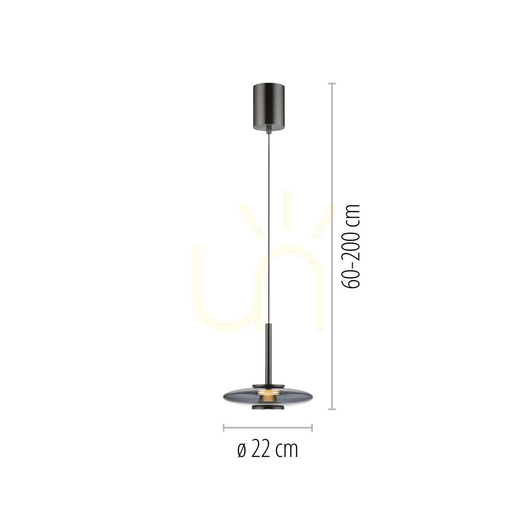 Wyświetl Lampa Wisząca PURE VITRUM 2053-15 Szary 2xLED Lampa Wisząca PURE VITRUM 2053-15 Szary 2xLED