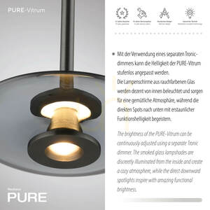 Lampa Wisząca PURE VITRUM 2083-15 Szary 6xLED 4 Lampa Wisząca PURE VITRUM 2083-15 Szary 6xLED small 4
