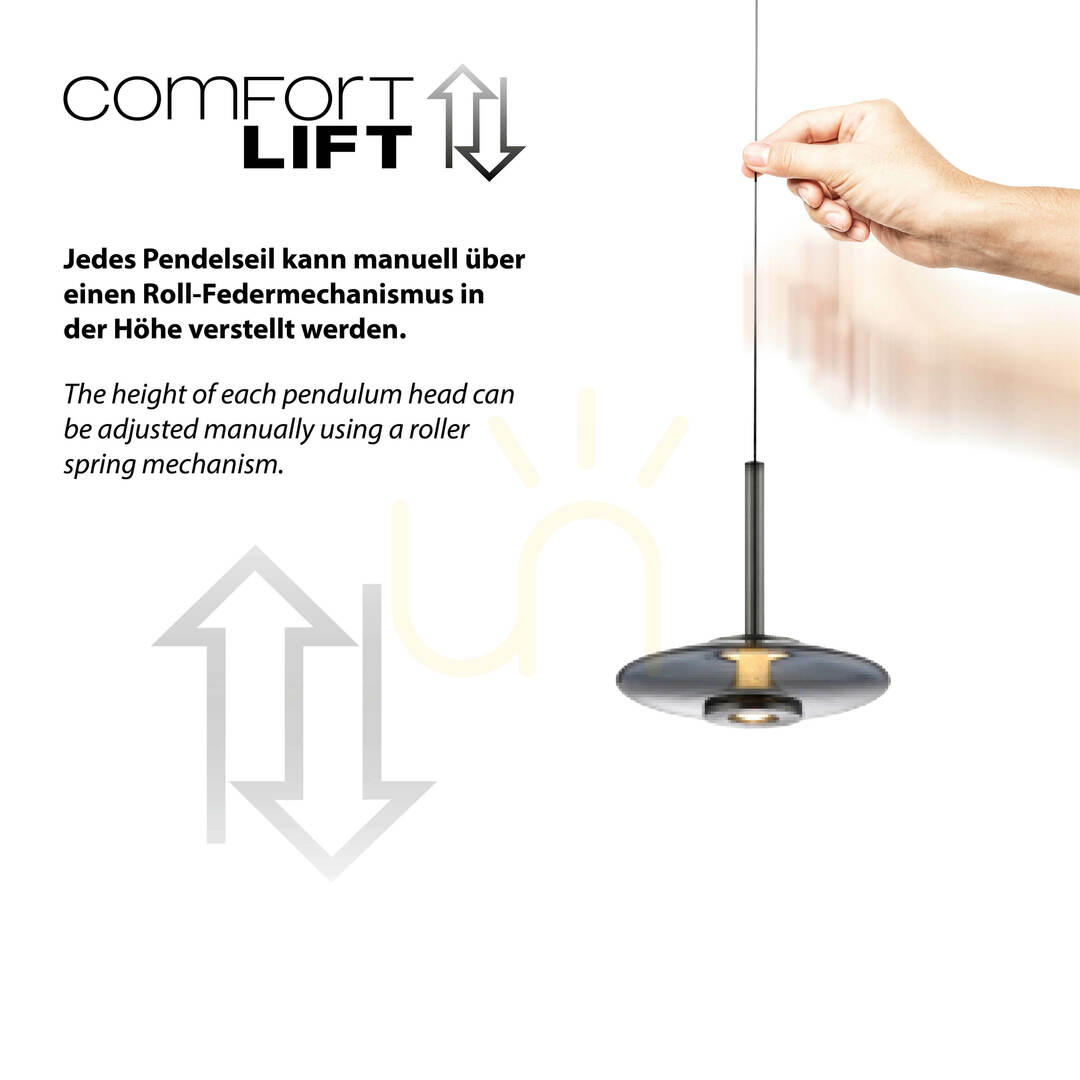 Zobacz Lampa Wisząca PURE VITRUM 2083-15 Szary 6xLED Lampa Wisząca PURE VITRUM 2083-15 Szary 6xLED