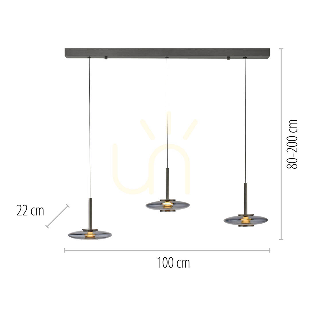 Wyświetl Lampa Wisząca PURE VITRUM 2083-15 Szary 6xLED Lampa Wisząca PURE VITRUM 2083-15 Szary 6xLED