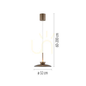 Lampa Wisząca PURE MOON 2191-97 Brązowy 2xLED small 9