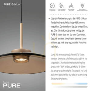 Lampa Wisząca PURE E-MOON 2195-97 Brązowy 2xLED small 4