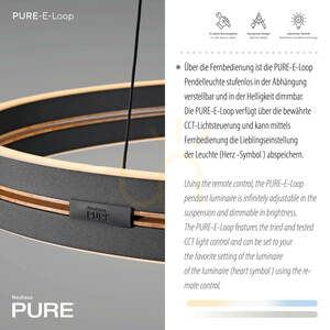 Lampa Wisząca PURE E-LOOP 2551-18 Czarny 2xLED small 3