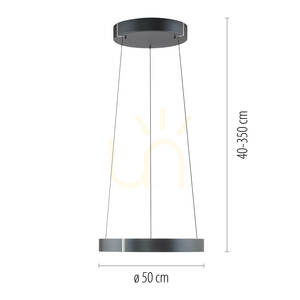 Lampa Wisząca PURE E-CLIPSE 2560-15 Szary 2xLED small 7