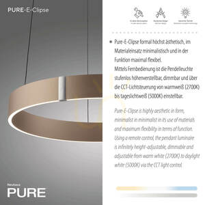 Lampa Wisząca PURE E-CLIPSE 2560-97 Brązowy 2xLED small 3