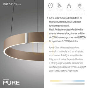 Lampa Wisząca PURE E-CLIPSE 2560-97 Brązowy 2xLED small 4
