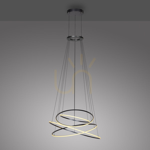 Lampa wisząca Paul Neuhaus PURE E-Flying Rings 2566-15 szara 1xLED, z elektryczną regulacją wysokości small 11