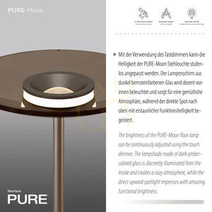 Lampa Podłogowa PURE MOON 594-97 Brązowy 2xLED 3 Lampa Podłogowa PURE MOON 594-97 Brązowy 2xLED small 3