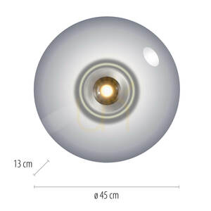 Plafon PURE VITRUM 6083-15 Szary 2xLED small 8