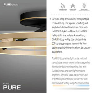 Plafon PURE LOOP 6552-68 Czarny 2xLED small 3