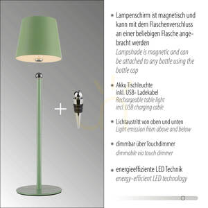 Lampa Stołowa BOTERIA 19251-43 Zielony 1xLED 15 Lampa Stołowa BOTERIA 19251-43 Zielony 1xLED small 15