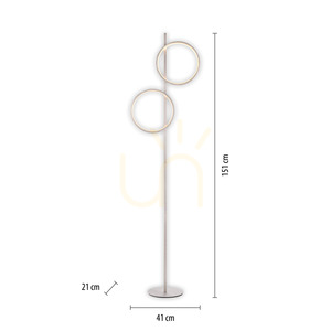 Lampa Podłogowa MINI RITUS 15396-21 Srebrny 2xLED small 8