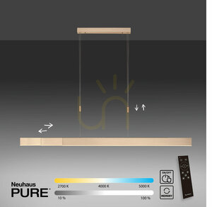 Lampa Wisząca PURE-MOTO 2525-60 Mosiądz 3xLED small 11