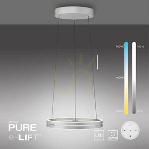 Lampa Wisząca PURE E-LOOP 2550-95 Srebrny 2xLED small 11