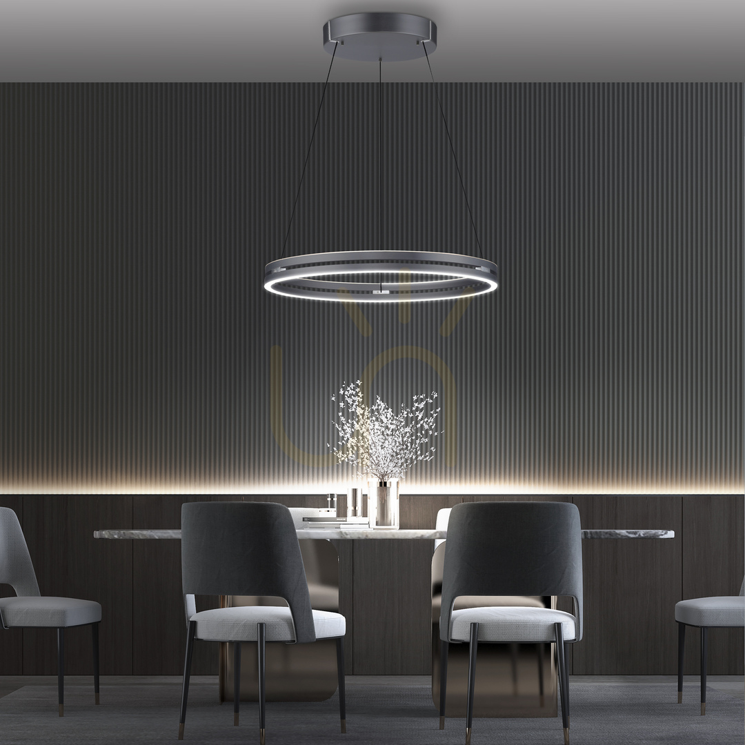 Obejrzyj Lampa Wisząca PURE E-LOOP 2551-15 Szary 2xLED Lampa Wisząca PURE E-LOOP 2551-15 Szary 2xLED
