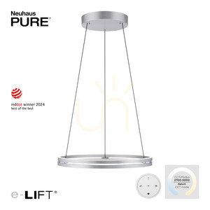 Lampa Wisząca PUREE-LOOP 2551-95 Srebrny 2xLED small 1