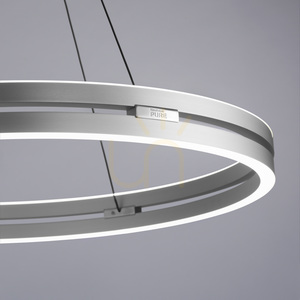 Lampa Wisząca PUREE-LOOP 2551-95 Srebrny 2xLED small 10