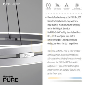 Lampa Wisząca PUREE-LOOP 2551-95 Srebrny 2xLED small 4