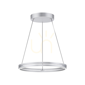 Lampa Wisząca PUREE-LOOP 2551-95 Srebrny 2xLED small 7