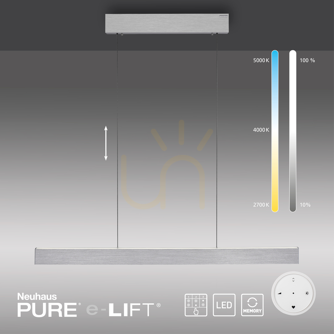 Obejrzyj Lampa Wisząca PURE E-MOTION 2570-95 Srebrny 2xLED Lampa Wisząca PURE E-MOTION 2570-95 Srebrny 2xLED