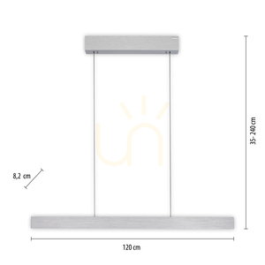 Lampa Wisząca PURE E-MOTION 2570-95 Srebrny 2xLED 8 Lampa Wisząca PURE E-MOTION 2570-95 Srebrny 2xLED small 8
